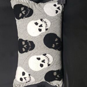 Magaschoni Home NWT 22" x 14" Beaded Skull Pillow